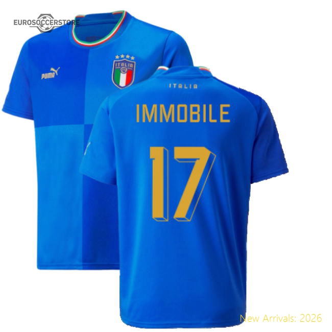 2022-2023 Italy Home Shirt (Kids) (IMMOBILE 17)-Football Jersey Hub