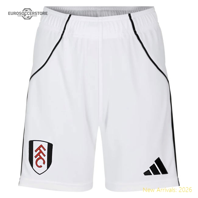2025-2026 Fulham Home Shorts (White) - Kids-Football Jersey Hub