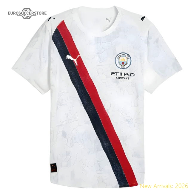2025-2026 KIDSUPER x Manchester City CWC Authentic Shirt (White)-Football Jersey Hub