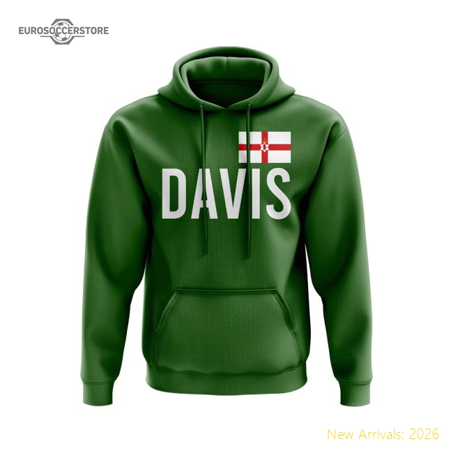 Steven Davis Northern Ireland Name Hoody (Green)-Football Jersey Hub