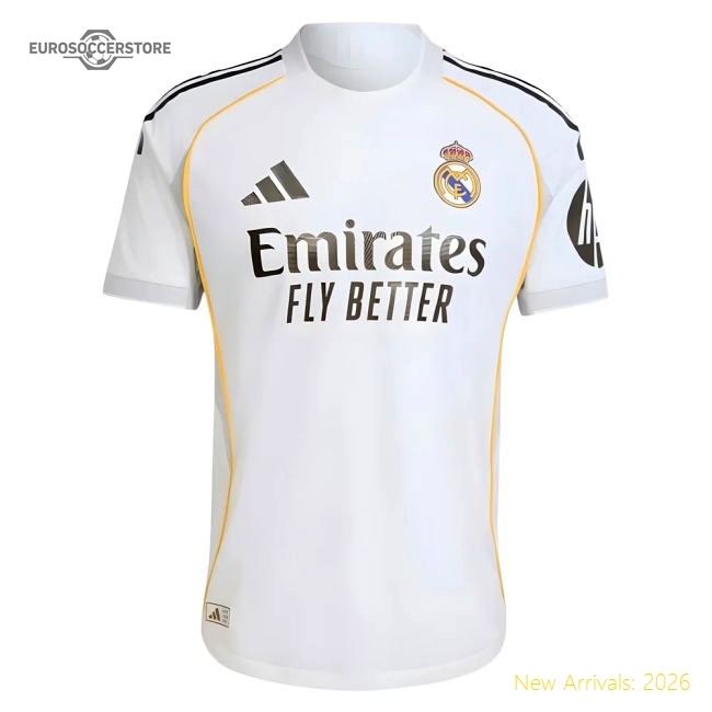 2025-2026 Real Madrid Authentic Home Shirt-Football Jersey Hub