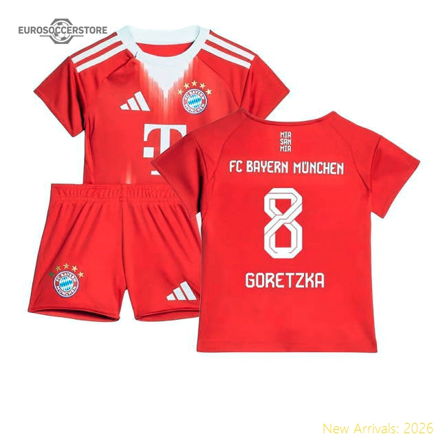 2025-2026 Bayern Munich Home Baby Kit (Goretzka 8)-Football Jersey Hub