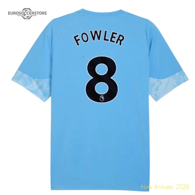 2025-2026 Man City Training Jersey (Light Blue) - Kids (Fowler 8)-Football Jersey Hub