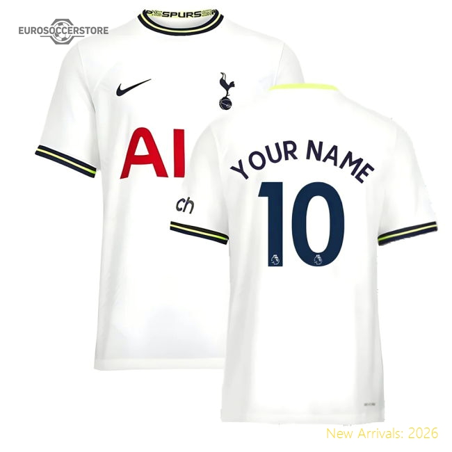 2022-2023 Tottenham Vapor Home Shirt (Your Name)-Football Jersey Hub