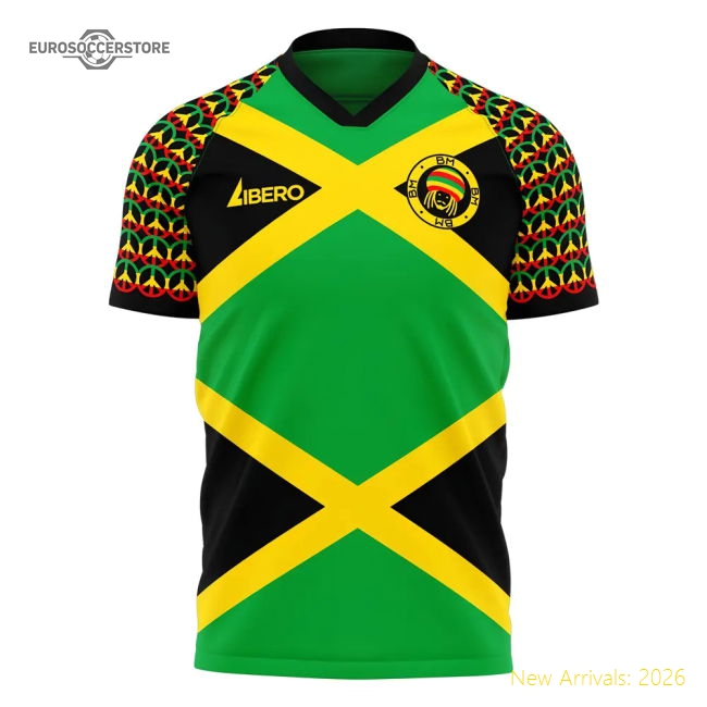 Jamaica Marley Concept Football Shirt (Libero)-Football Jersey Hub
