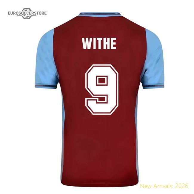 Score Draw Aston Villa 1982 Champions Of Europe Retro Football Shirt (Withe 9)-Football Jersey Hub