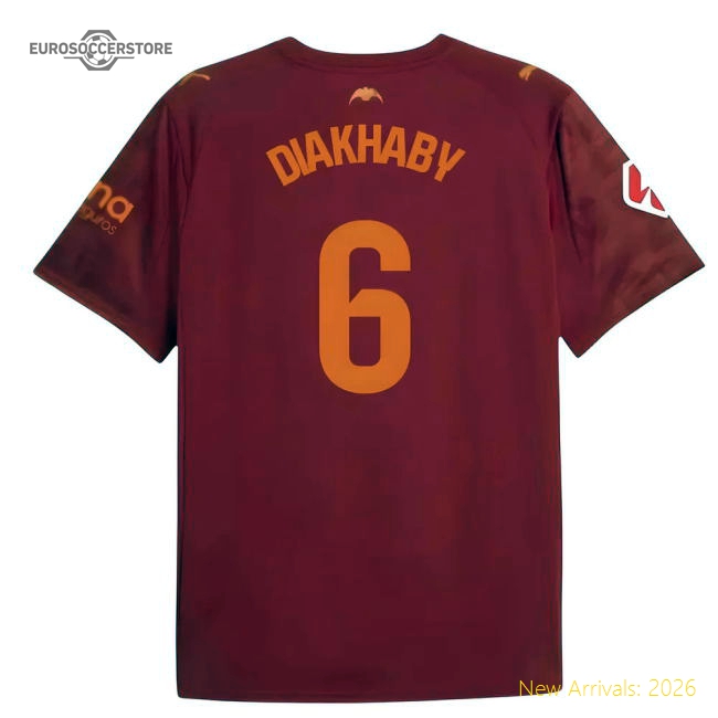 2025-2026 Valencia Away Shirt (Kids) (Diakhaby 6)-Football Jersey Hub