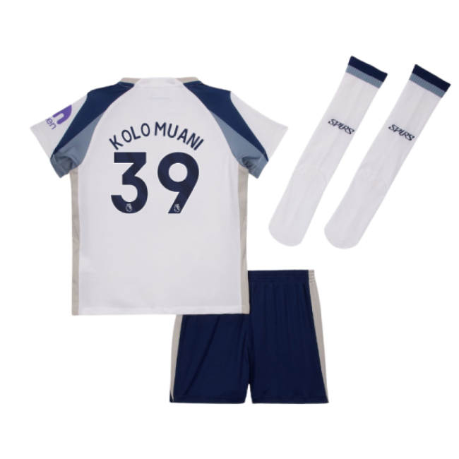 2025-2026 Tottenham Home Little Kids Mini Kit (Kolo Muani 39)-Football Jersey Hub