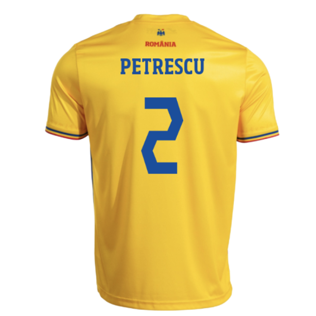 2025-2026 Romania Home Replica Shirt (Kids) (Petrescu 2)-Football Jersey Hub