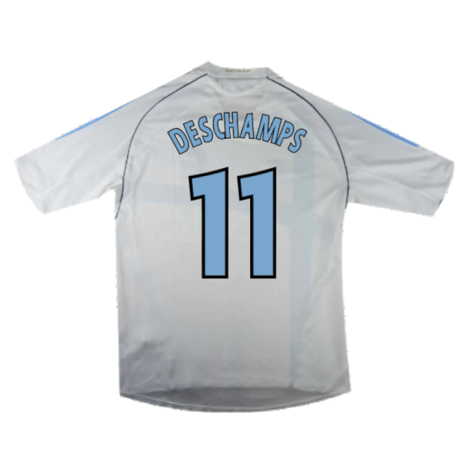 Marseille 2004-05 Home Shirt ((Excellent) L) (DESCHAMPS 11)-Football Jersey Hub