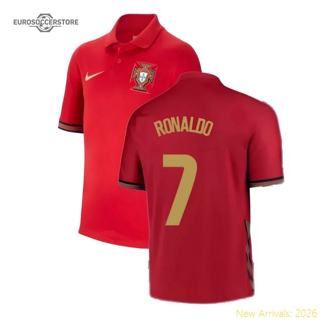 2020-2021 Portugal Home Nike Shirt (Kids) (RONALDO 7)-Football Jersey Hub