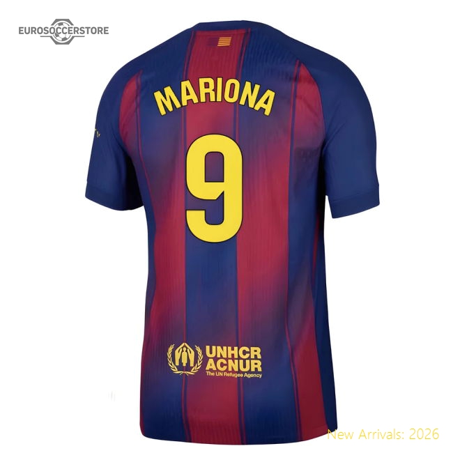 2025-2026 Barcelona Authentic Home Shirt (Mariona 9)-Football Jersey Hub