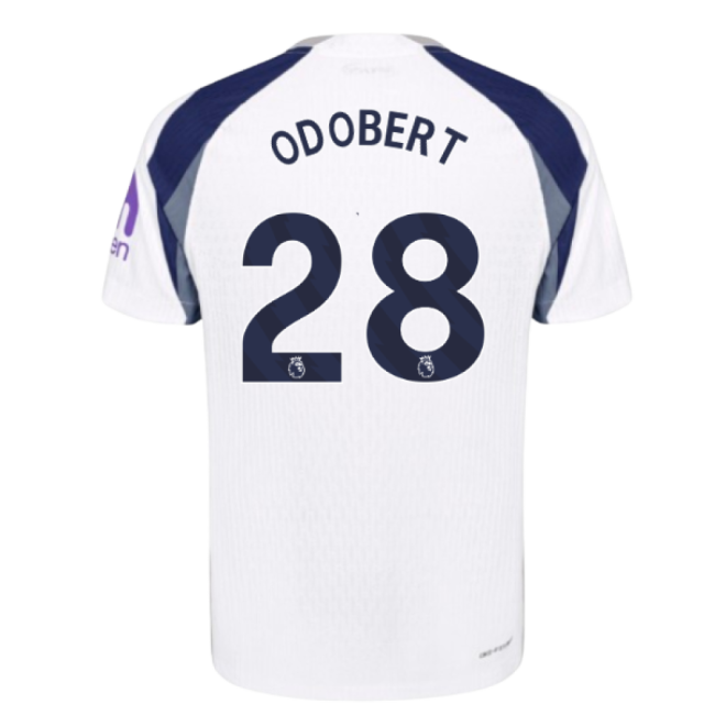 2025-2026 Tottenham Hotspur Authentic Home Shirt (Odobert 28)-Football Jersey Hub