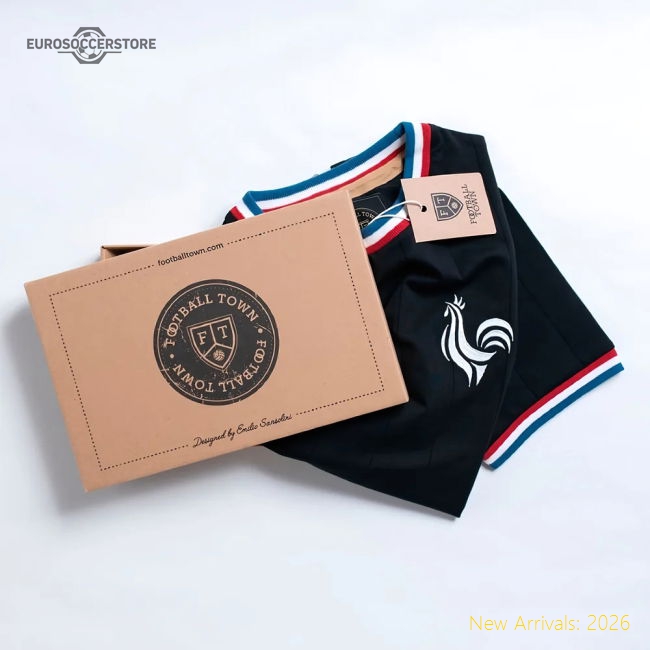 Vintage France Les Bleus Black Soccer Jersey-Football Jersey Hub