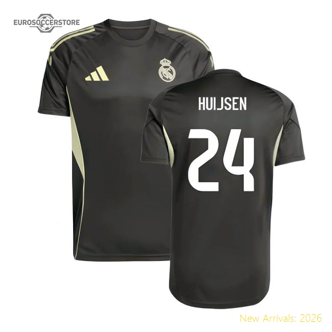 2025-2026 Real Madrid Training Jersey (Utility Grey) (Huijsen 24)-Football Jersey Hub