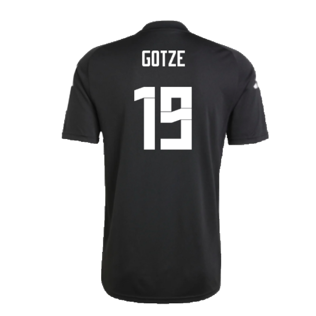 2024-2025 Germany Pre-Match Shirt (Black) (Gotze 19)-Football Jersey Hub