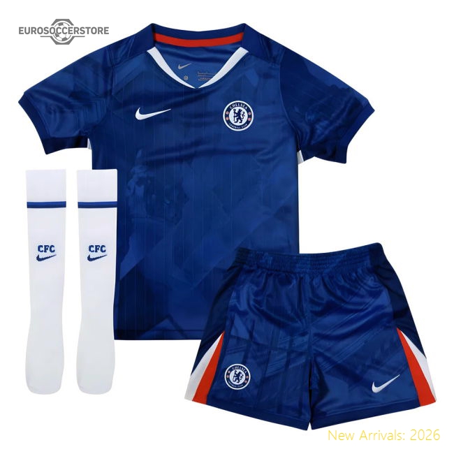 2025-2026 Chelsea Home Little Boys Mini Kit-Football Jersey Hub