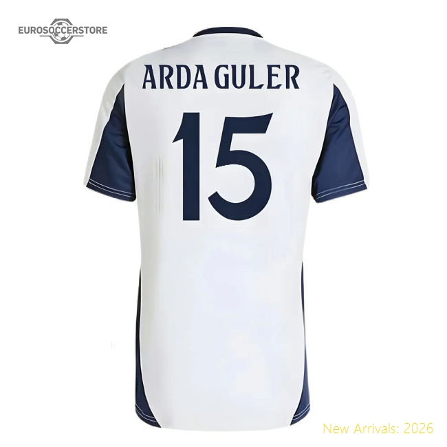 2024-2025 Real Madrid Training Shirt (White) (Arda Guler 15)-Football Jersey Hub