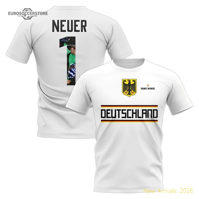Danke Neuer Germany T-Shirt (White)-Football Jersey Hub