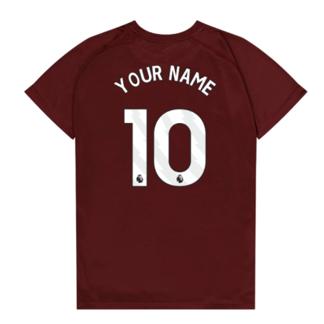 West Ham United Poly T-Shirt (Claret/Blue) - Kids (Your Name)-Football Jersey Hub