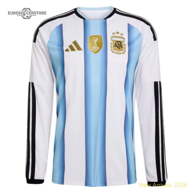 2026-2027 Argentina Long Sleeve Home Shirt (Messi 10)-Football Jersey Hub