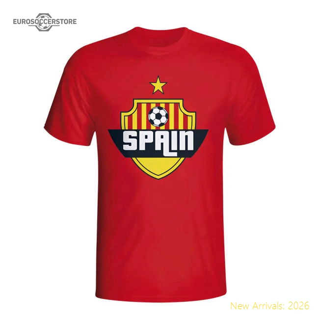 Spain Country Logo T-shirt (red) - Kids-Football Jersey Hub