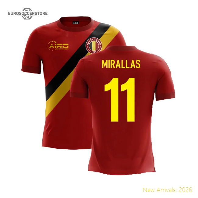 2025-2026 Belgium Airo Concept Home Shirt (Mirallas 11)-Football Shirts Shop
