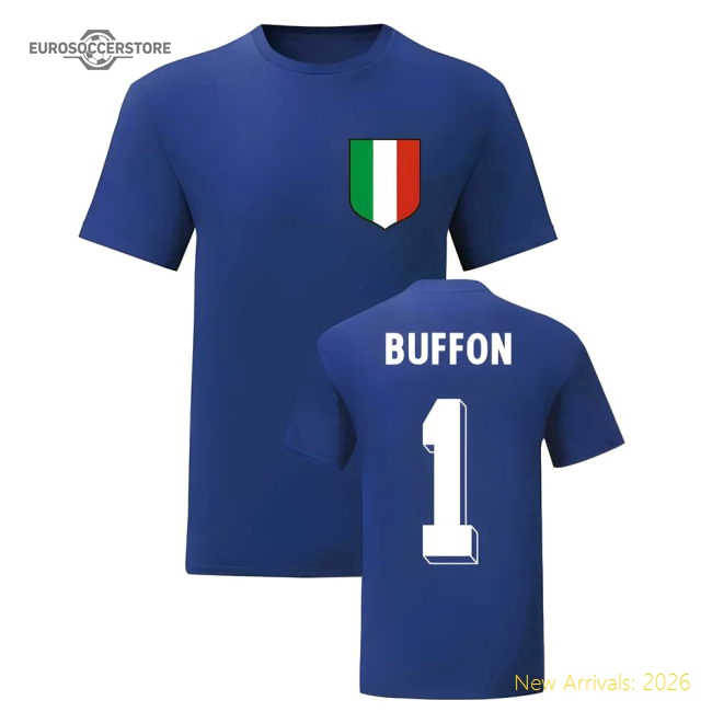 Gianluigi Buffon Italy National Hero Tee\'s (Blue)-Football Shirts Shop