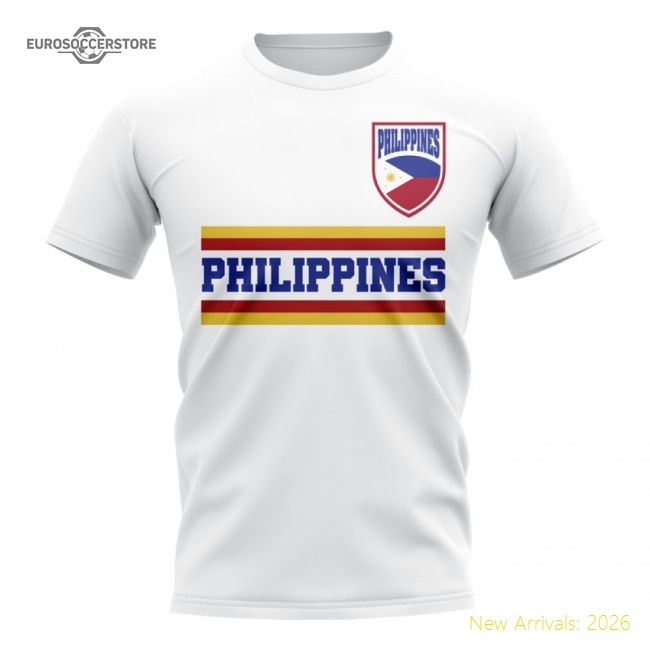 Philippines Core Football Country T-Shirt (White)-Football Shirts Shop