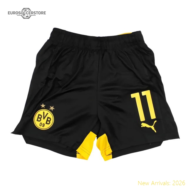 Borussia Dortmund 2015-16 Home Shorts (#11) (UK 26) (Excellent)-Football Shirts Shop