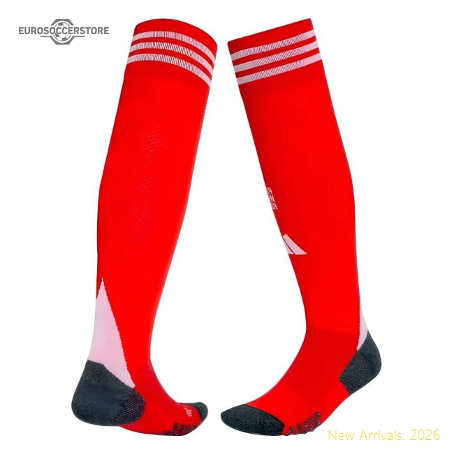 2025-2026 Bayern Munich Home Socks (Red)-Football Shirts Shop