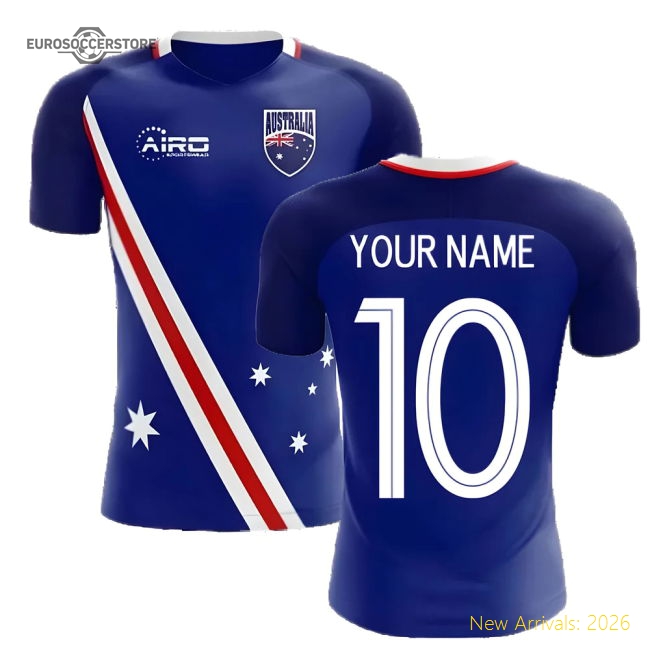 2025-2026 Australia Flag Away Concept Football Shirt (Your Name)-Football Shirts Shop