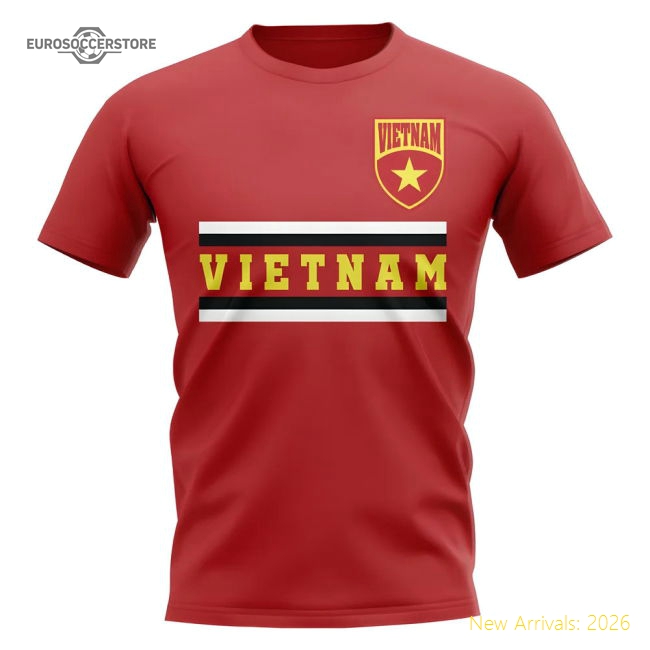 Vietnam Core Football Country T-Shirt (Red)-Football Shirts Shop