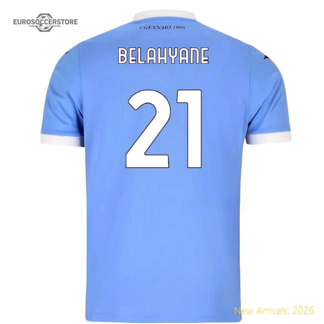 2025-2026 Lazio Home Shirt (Belahyane 21)-Football Shirts Shop