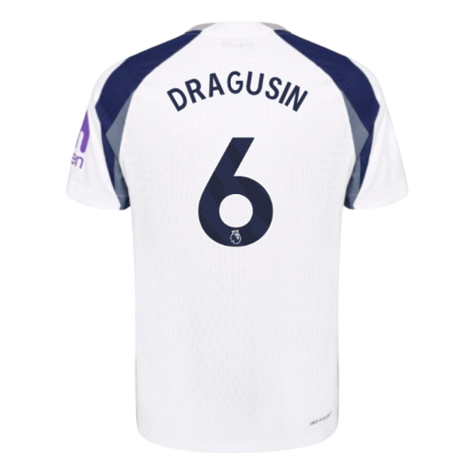 2025-2026 Tottenham Hotspur Authentic Home Shirt (Dragusin 6)-Football Shirts Shop