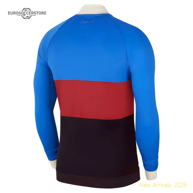 2021-2022 Barcelona I96 Jacket (Blue-Red) - Kids-Football Shirts Shop