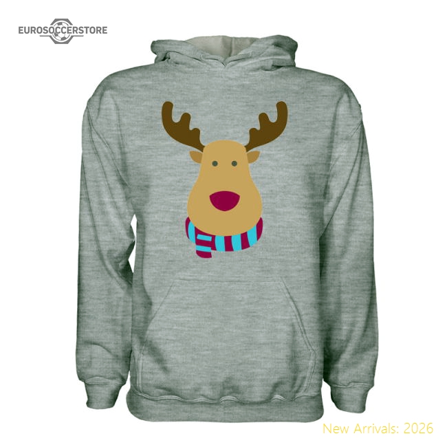 West Ham Rudolph Supporters Hoody (grey)-Football Shirts Shop
