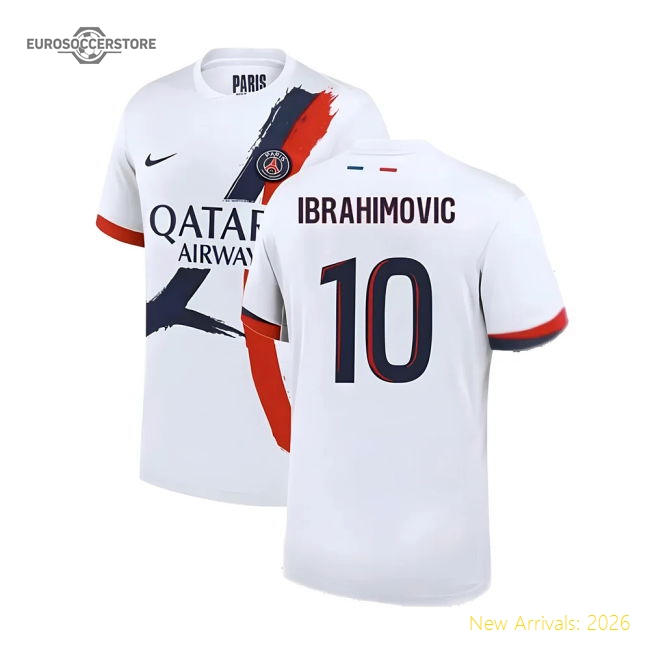 2024-2025 PSG Away Shirt (Ibrahimovic 10)-Football Shirts Shop