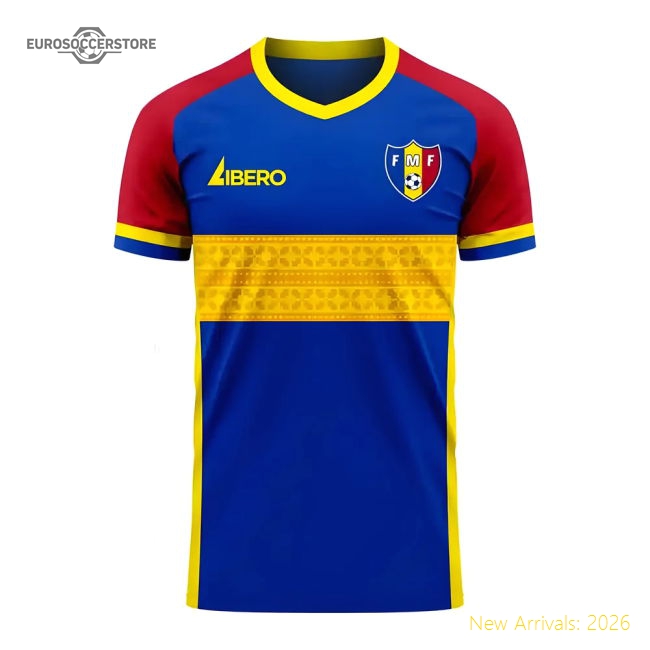 Moldova 2025-2026 Home Concept Football Kit (Libero) - Baby-Football Shirts Shop