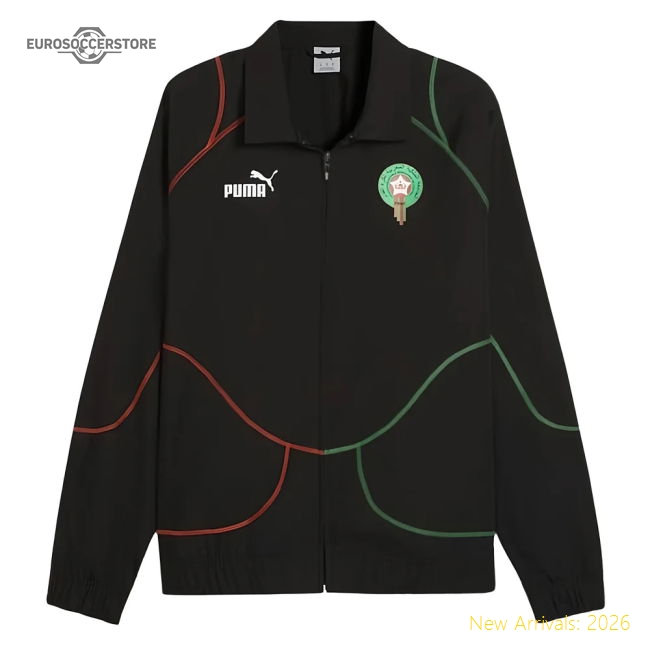 2025-2026 Morocco ftblStatement Track Jacket (Black)-Football Shirts Shop