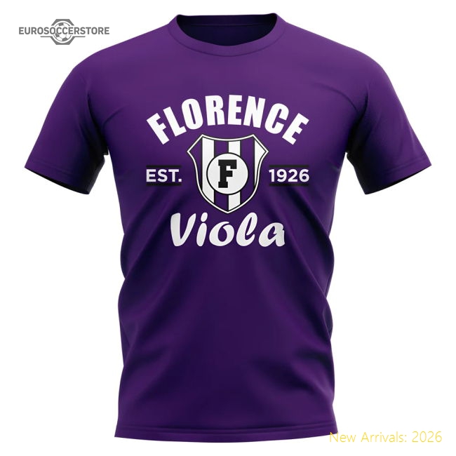 Fiorentina Established Football T-Shirt (Purple)-Football Shirts Shop