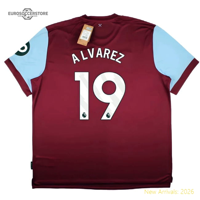 2023-2024 West Ham United Home Shirt (ALVAREZ 19)-Football Shirts Shop