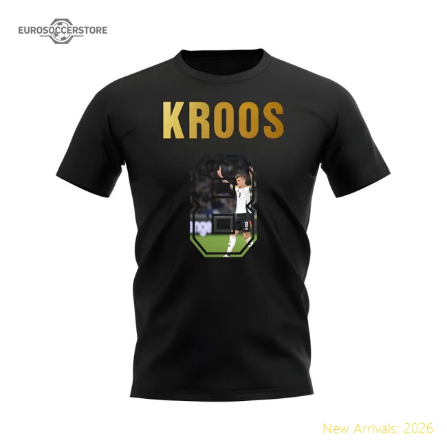 Toni Kroos Name And Number Germany T-Shirt (Black)-Football Shirts Shop