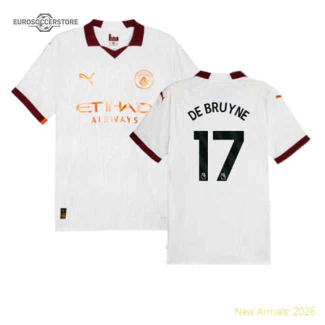 2023-2024 Man City Authentic Away Shirt (DE BRUYNE 17)-Football Shirts Shop
