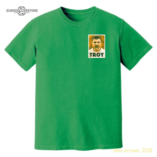 Troy Parrott Number 7 T-Shirt (Green)-Football Shirts Shop