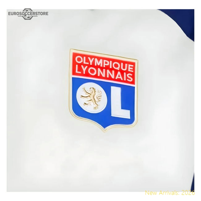 2024-2025 Olympique Lyon Polo Shirt (White)-Football Shirts Shop