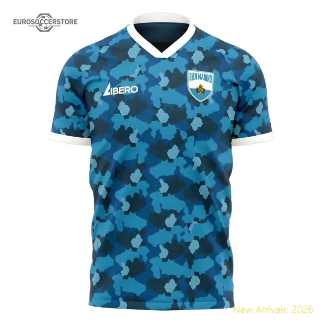 San Marino 2025-2026 Home Concept Football Shirt (Libero)-Football Shirts Shop