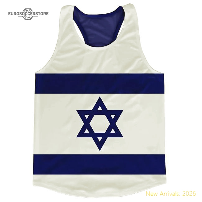 Israel Flag Running Vest-Football Shirts Shop
