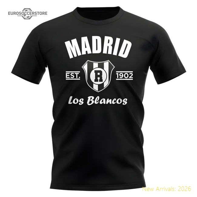 Real Madrid Established Football T-Shirt (Black)-Football Shirts Shop