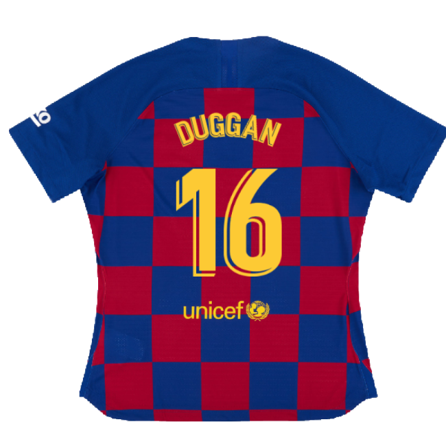 Barcelona 2019-20 Womens Home Shirt (Vaporkit) ((Excellent) S) (Duggan 16)-Football Shirts Shop